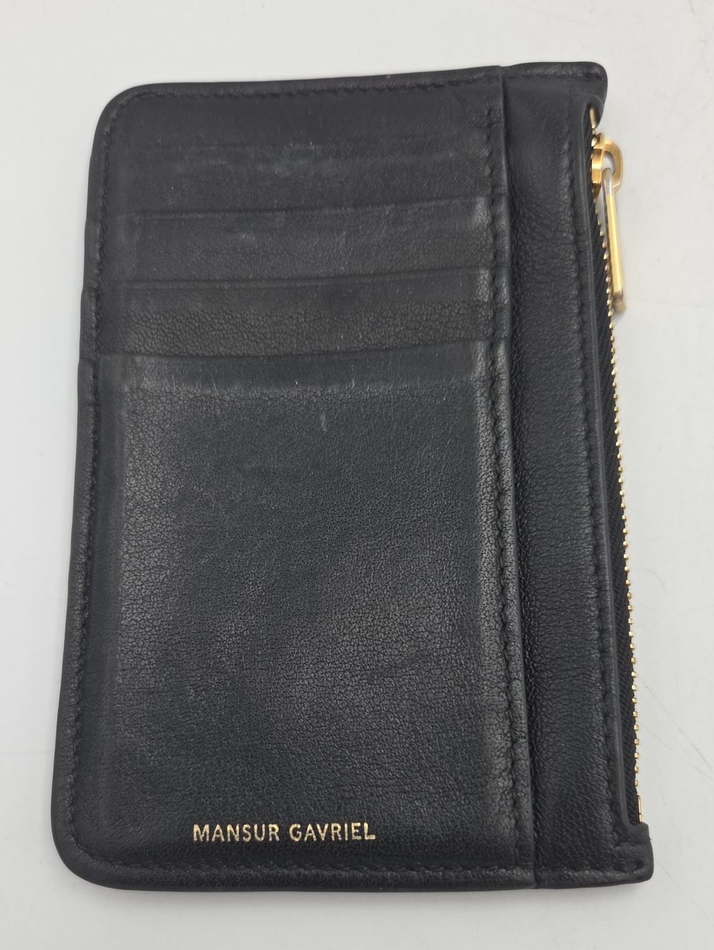 Mansur Gavriel Black Leather Card Wallet